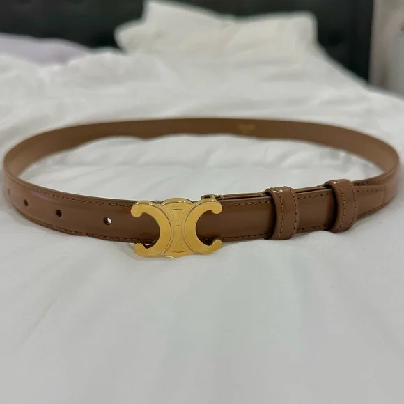 Celine Triomphe Belt 18mm in Taurillon Leather - Picture 5 of 8